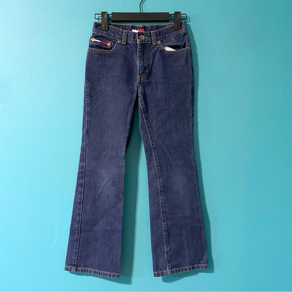 Vintage Tommy Hilfiger 10 Hipster Flare Rinse Wash Jeans Cotton